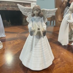 Lladro Angelic Cymbalist Tree Topper Angel Navidad Platillos Box 05876 vintage